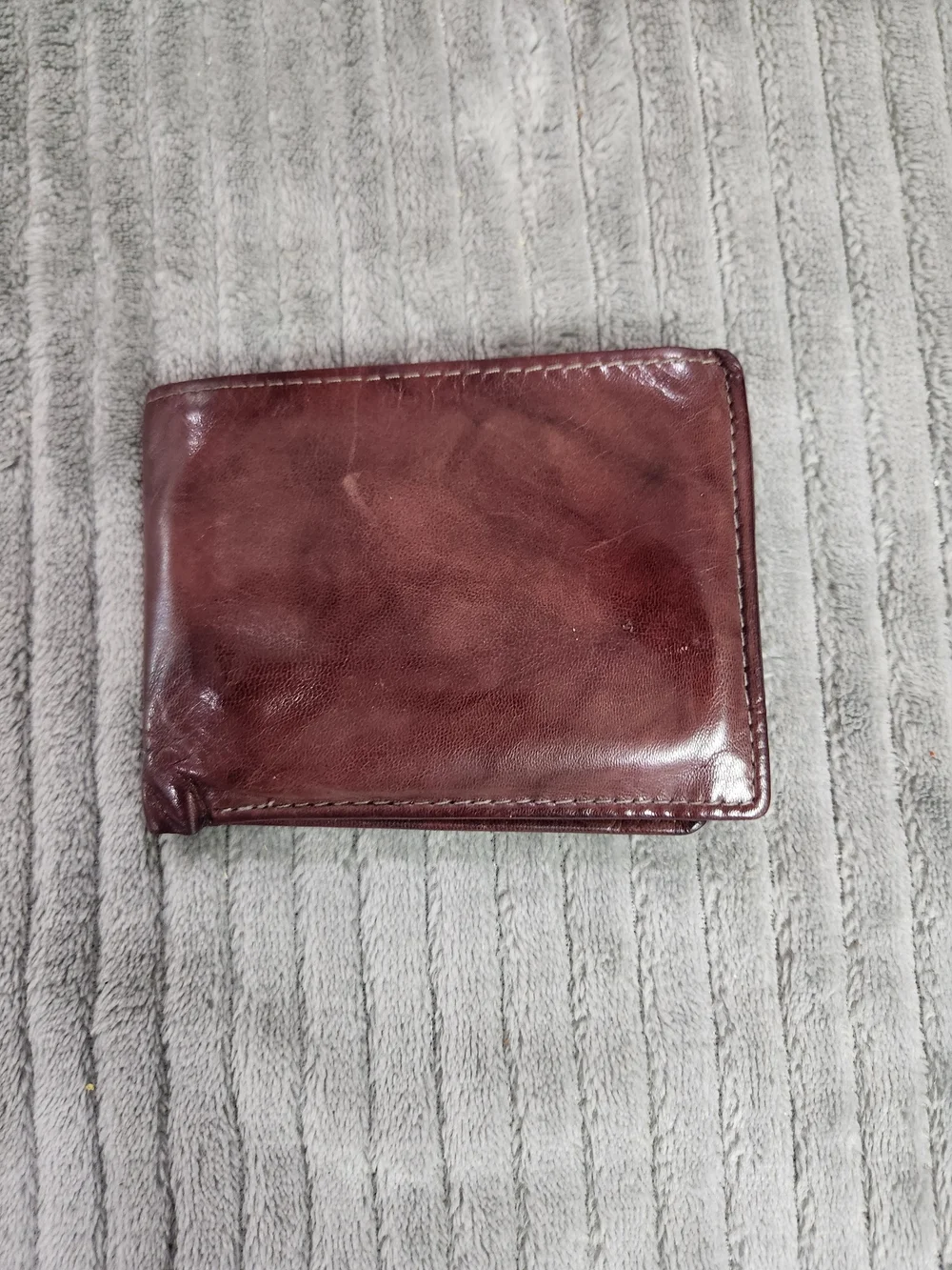 Brown Leather Bi-Fold Wallet